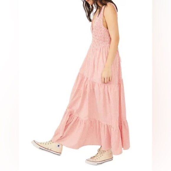 Free People Juno Sleeveless Smocked Tiered Maxi Dress - Picture 3 of 14